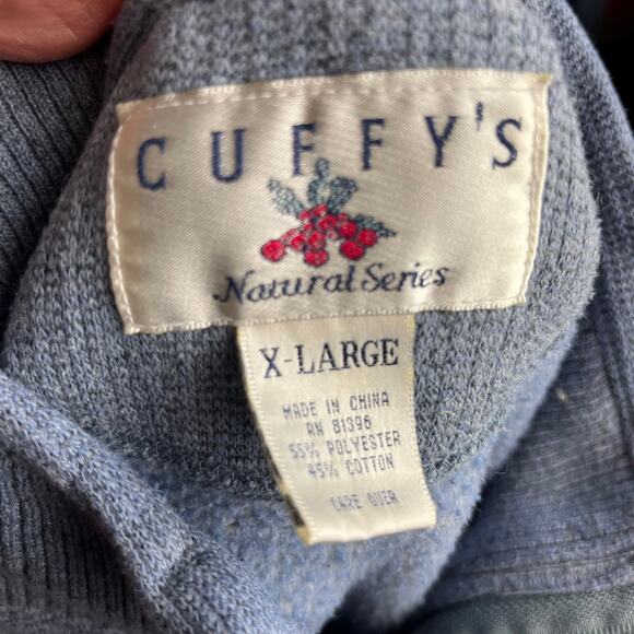 Cuffy’s Womens Gray Sweater XL Quarter Zip Nautical Cape Cod Comfy Warm Winter - Picture 6 of 6